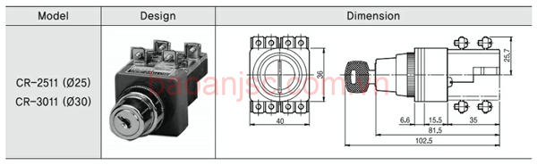 Cấu tạo công tắc 3 vị trí