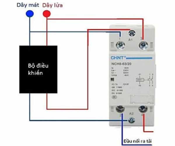 Đấu nối contactor 1 pha