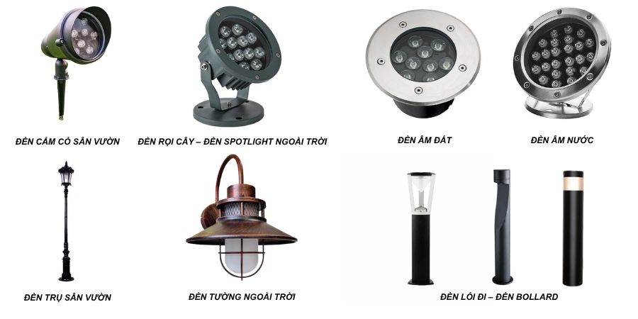 Các loại điền chiếu sáng cảnh quan