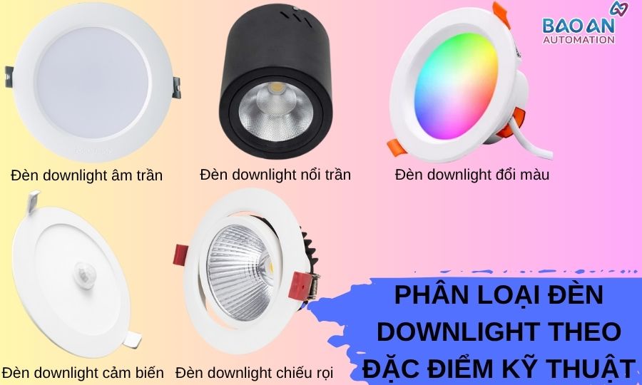 Phân loại đèn downlight theo đặc điểm kỹ thuật Phân loại đèn downlight theo đặc điểm kỹ thuật