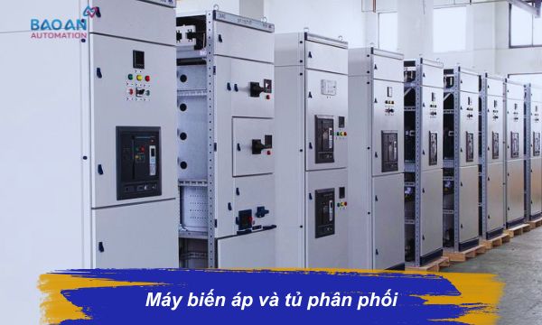 Máy biến áp và tủ phân phối điện xoay chiều Máy biến áp và tủ phân phối điện xoay chiều