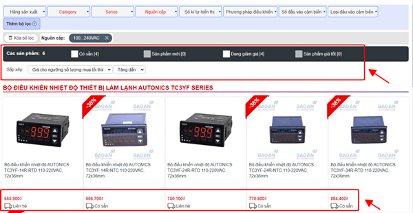 Tìm kiếm theo bộ lọc