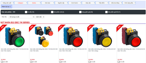 Nhấp vào sản phẩm quan tâm để xem thông tin chi tiết