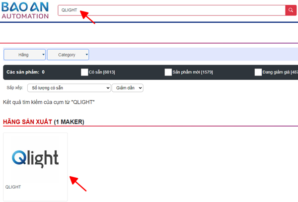 Tìm kiếm theo hãng sản xuất