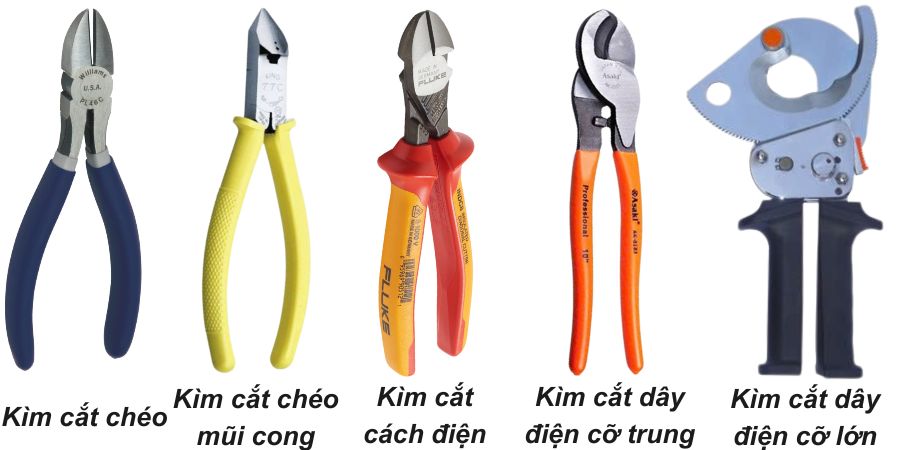 Các loại kìm cắt dây điện Các loại kìm cắt dây điện