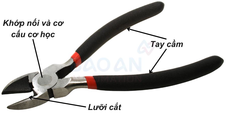 Cấu tạo kìm cắt dây điện Cấu tạo kìm cắt dây điện