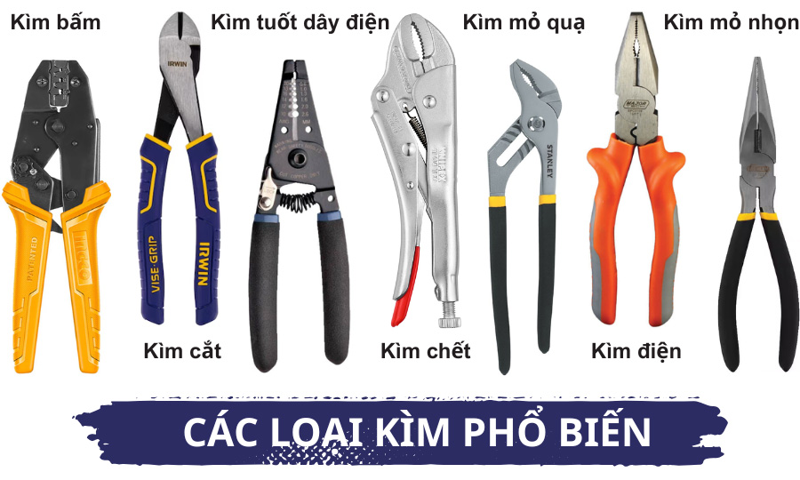 Các loại kìm phổ biến