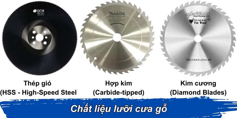 Chất liệu lưỡi cưa gỗ Chất liệu lưỡi cưa gỗ