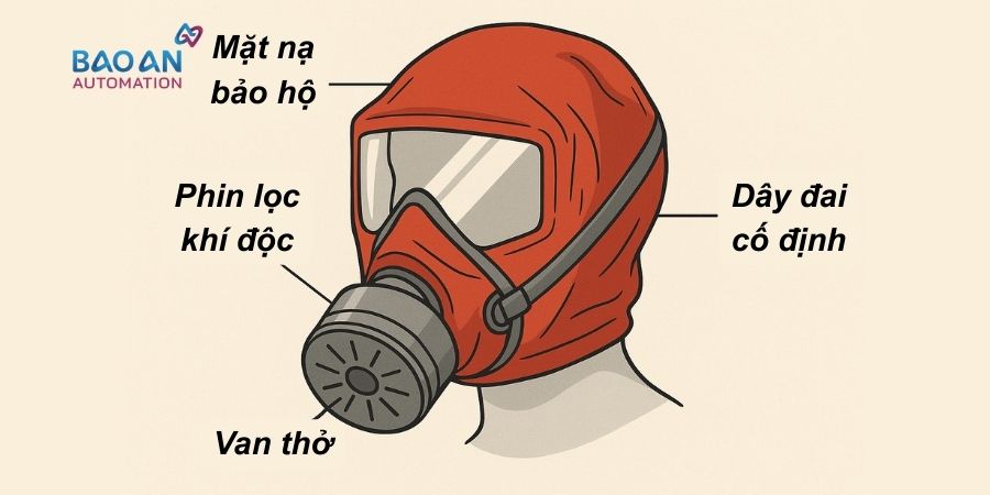 Cấu tạo mặt nạ phòng cháy chữa cháy Cấu tạo mặt nạ phòng cháy chữa cháy