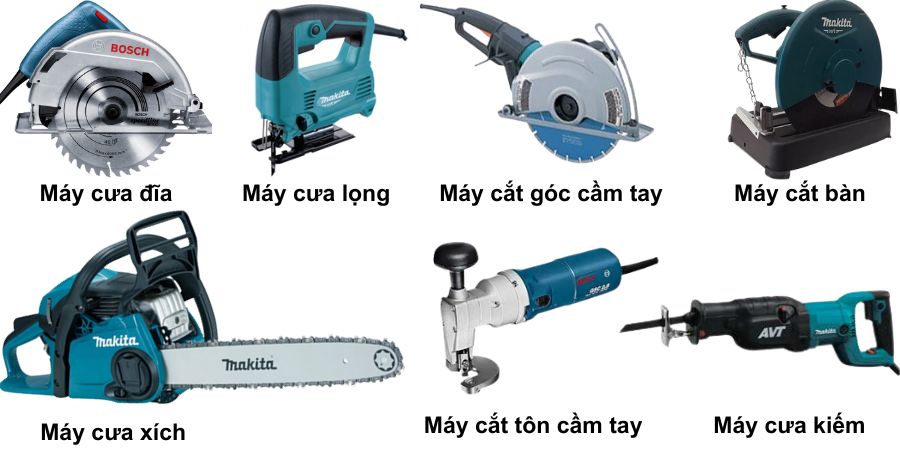 Các máy cắt cầm tay phổ biến Các máy cắt cầm tay phổ biến