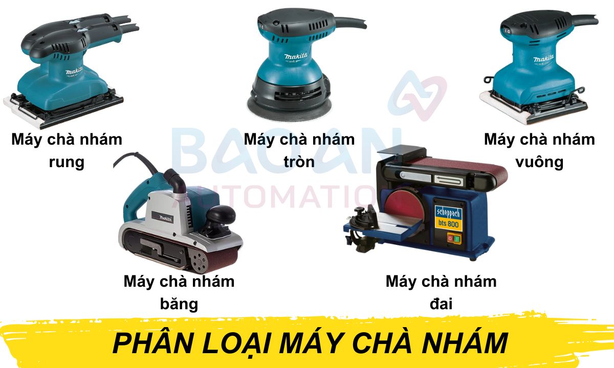 Các loại máy chà nhám Các loại máy chà nhám