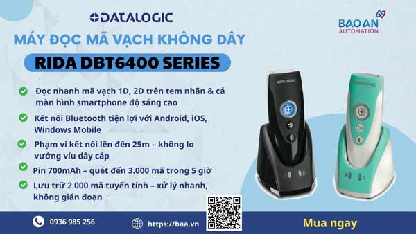 máy đọc mã vạch cầm tay RIDA DBT6400
