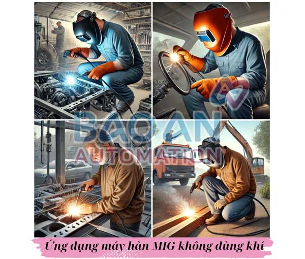 Ứng dụng máy hàn MIG không dùng khí
