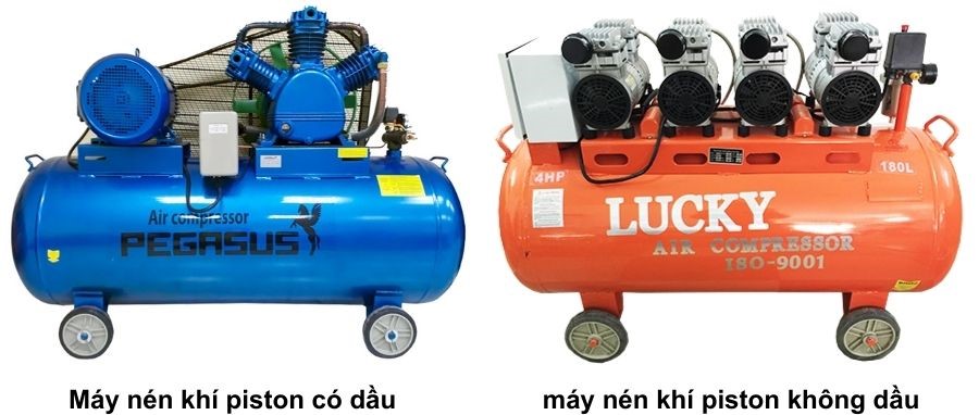 Phân loại máy nén khí piston theo cơ chế bôi trơn Phân loại máy nén khí piston theo cơ chế bôi trơn