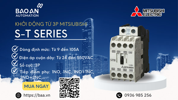 Khởi động từ 3P Mitsubishi S-T series