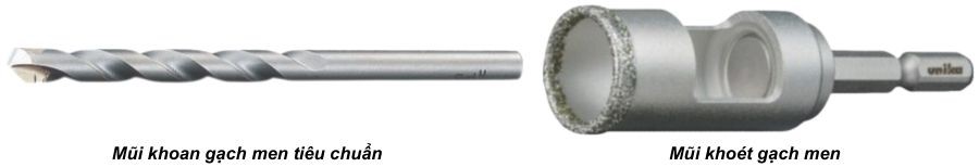 Phân loại mũi khoan gạch men Phân loại mũi khoan gạch men
