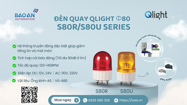 Đèn quay phi 80 Qlight S80R/S80U series