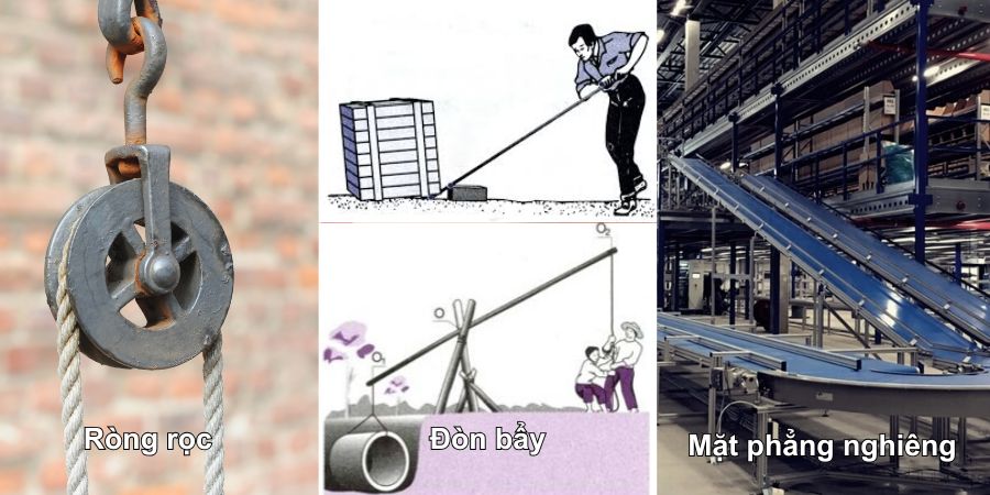 So sánh ròng rọc, đòn vẩy và mặt phẳng nghiêng So sánh ròng rọc, đòn vẩy và mặt phẳng nghiêng