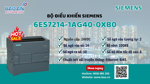 Bộ điều khiển lập trình plc Siemens 6ES7214-1AG40-0XB0