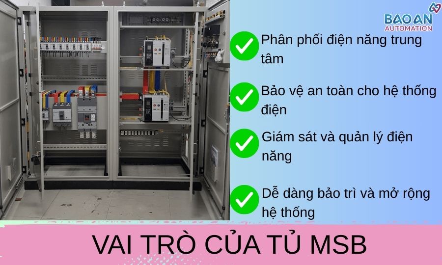 Vai trò của tủ MSB trong hệ thống điện