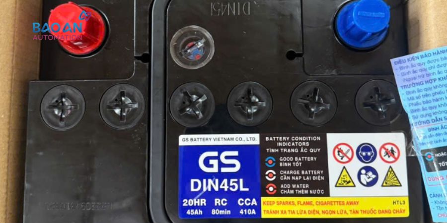 Ký hiệu được in trên bình ắc quy GS Ký hiệu được in trên bình ắc quy GS
